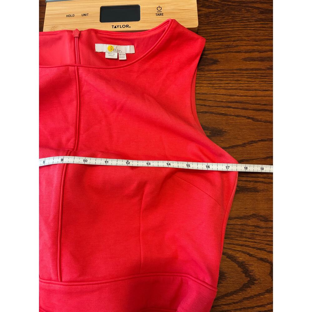 Boden Zeta Ponte Sheath Sleeveless Dress Red Knee Length Size 8 - Picture 7 of 7